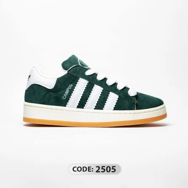 کتونی آدیداس سبز زیره سفید کرم CAMPUS (کد 2505 )