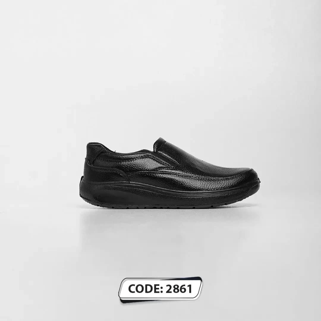 کفش طبی بغل کش تمام مشکی (کد 2861 )