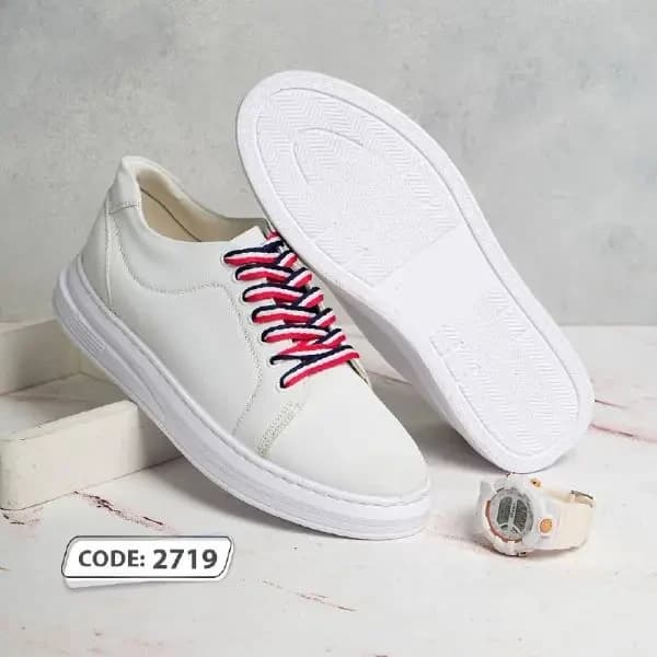 کتونی بندی تمام سفید(کد 2719 )